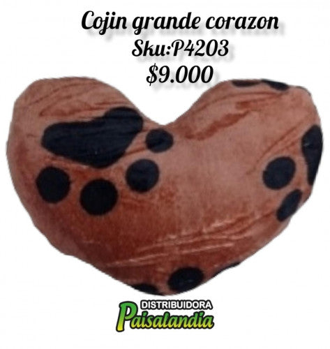 Cojín grande corazón (UND)