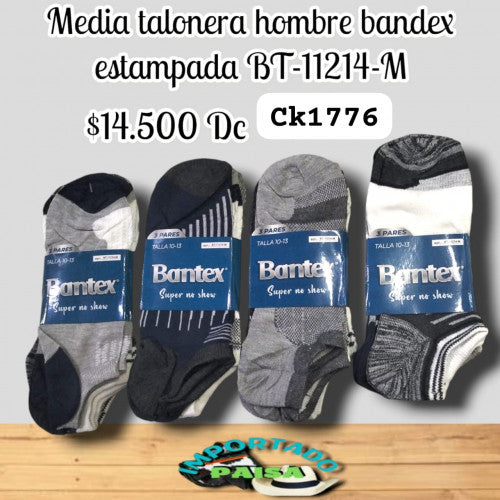 Media talonera  hombre Bantex estampada BT-11214-M