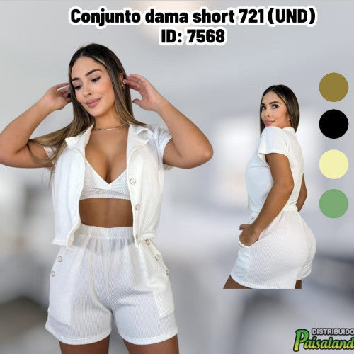 Conjunto dama short 721 (UND)