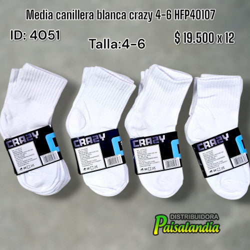 Media canillera blanca crazy 4-6 HFP40107 (DC)