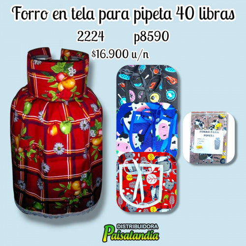 Forro en tela para pipeta 40 libras (UND)