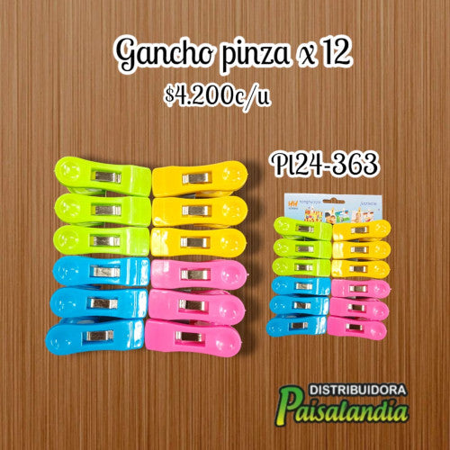 Pinza de ropa X 12 PL24-363