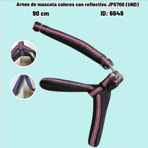 Arnes de mascota colores con reflectivo JPG700 (UND)