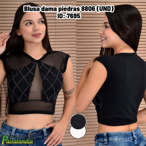 Blusa dama piedras 8806 (UND)