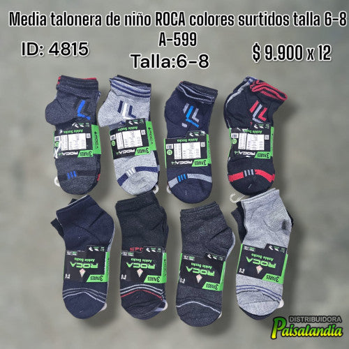 Media talonera de niño ROCA colores oscuros talla 6-8 A-599 (DC)