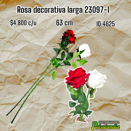 Rosa decorativa larga 23097-1 (UND)