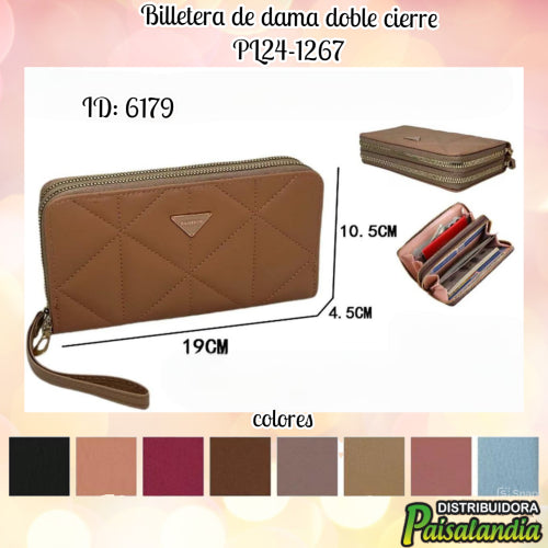Billetera de dama doble cierre PL24-1267 (UND)