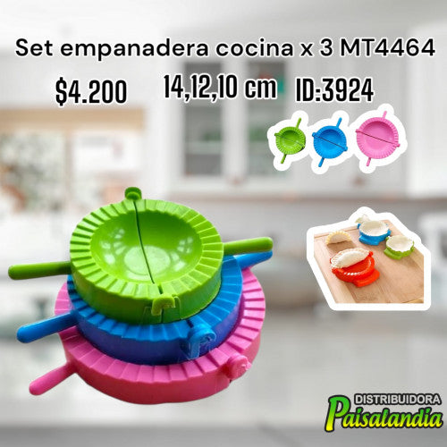 Set empanaderas cocina x 3 MT4464 (UND)