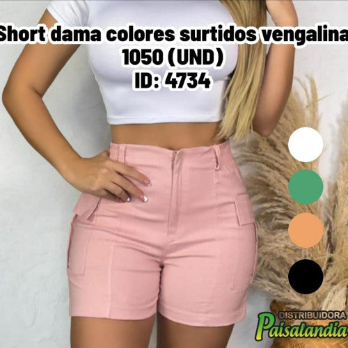 Short dama colores surtidos vengalina 1050 (UND)