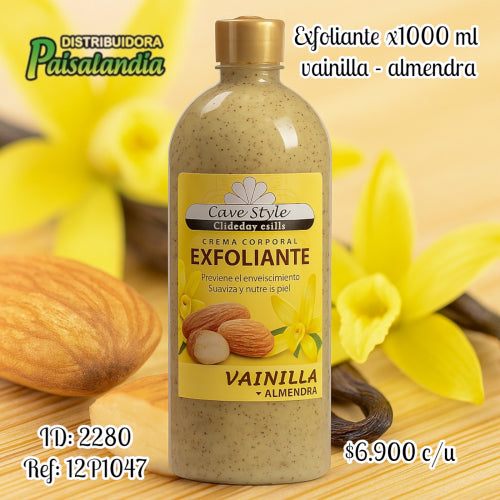 Exfoliante x1000 ml vainilla - almendra (UND)