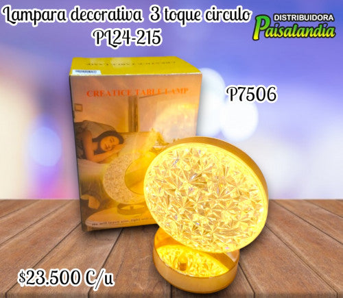 Lampara decorativa  3 toque circulo PL24-215