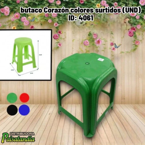 butaco Corazón colores surtidos (UND)