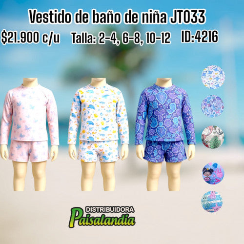 vestido de baño de niña JT033 (UND)