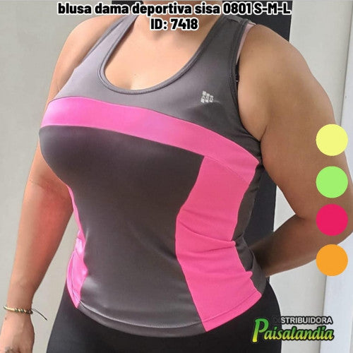blusa dama deportiva sisa 0801 S-M-L