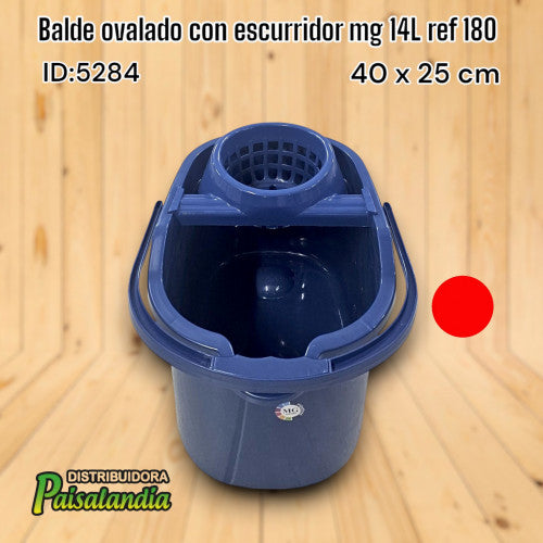 Balde ovalado con escurridor mg 14L ref 180 (UND)
