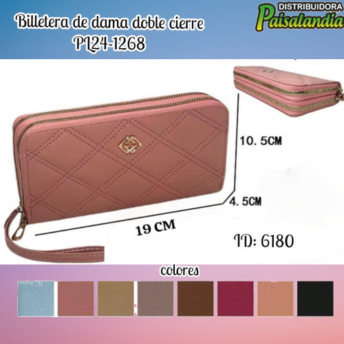 Billetera de dama doble cierre PL24-1268 (UND)