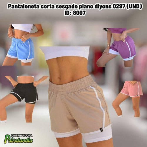 Pantaloneta corta sesgado plano diyons 0297 (UND)