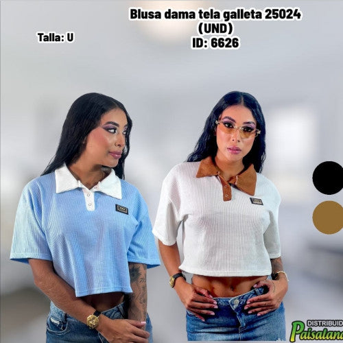 Blusa dama tela galleta 25024 (UND)