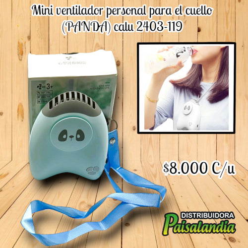 Mini ventilador cuello (PANDA) calu 2403-119 (UND)