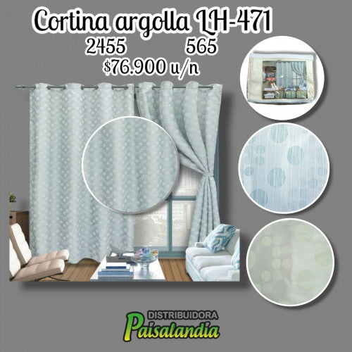 Cortina con argolla Noren botón colores surtidos