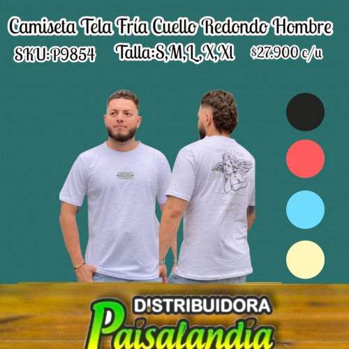 Camiseta tela fria cuello redondo hombre 111 (UND)