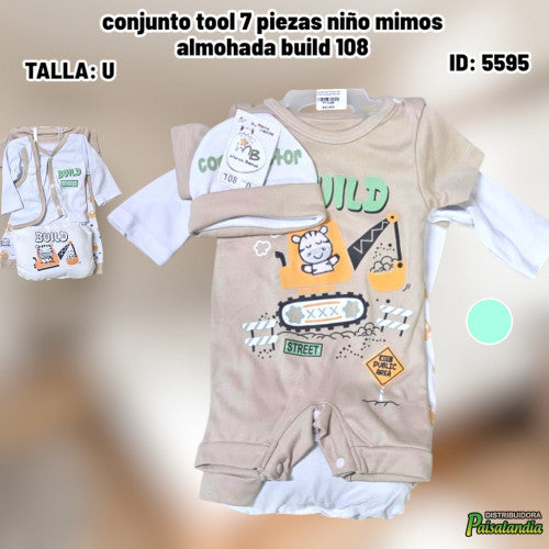 conjunto tool 7 piezas niño mimos almohada build 108 (UND)
