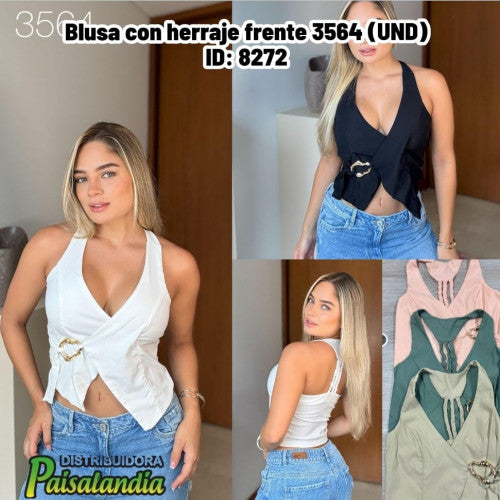 Blusa con herraje frente 3564 (UND)