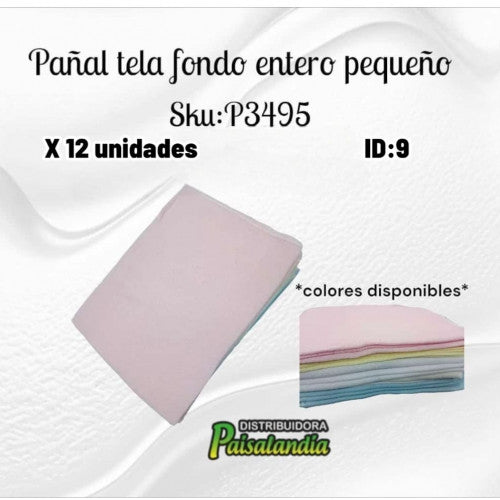 Pañal de tela fondo entero pequeño (UND)
