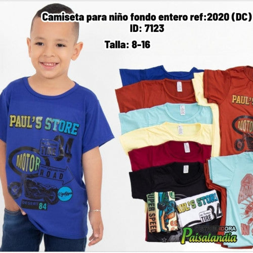 Camiseta para niño fondo entero ref:2020 (DC)