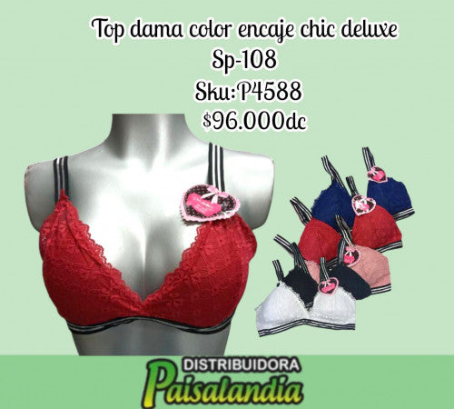 Top dama de color encaje sp-108 chic deluxe