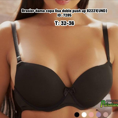 Brasier dama copa lisa doble push up 82221(UND)