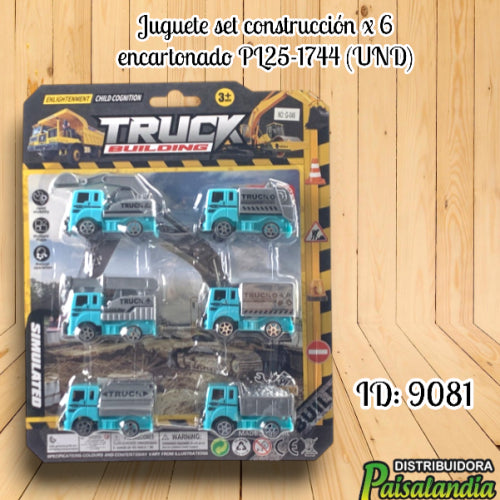 Juguete set construcción x 6 encartonado PL25-1744 (UND)
