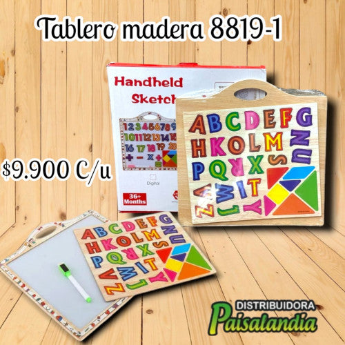Tablero madera didáctico infantil 8819-1/8819-2 (UND)