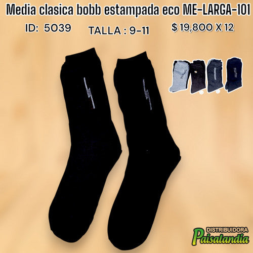 Media clasica bobb estampada eco ME-LARGA-101 (DC)