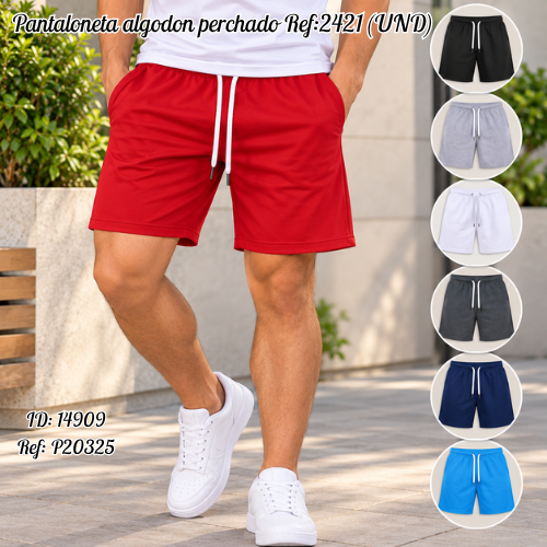Pantaloneta algodon perchado al por mayor – Ref. 2421