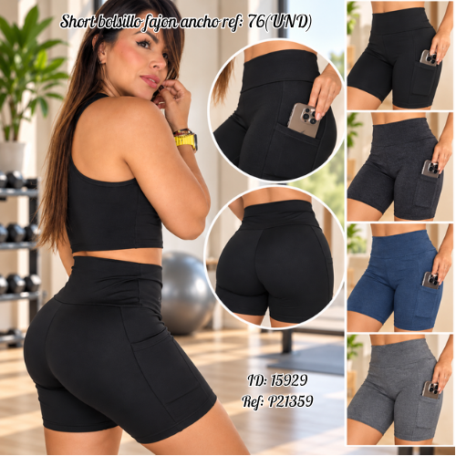 Short  bolsillo fajon ancho al por mayor – Ref. 76