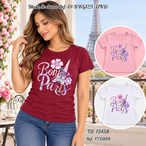 Blusa de dama al por mayor – Ref. 01-BWG129