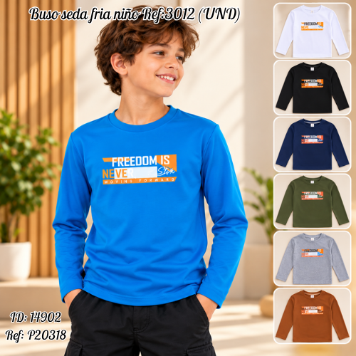 Buso seda fria niño al por mayor – Ref. 3012