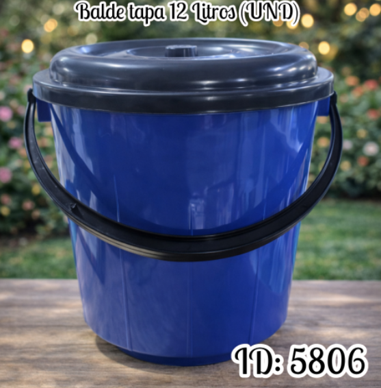 Balde tapa 12 Litros (UND)