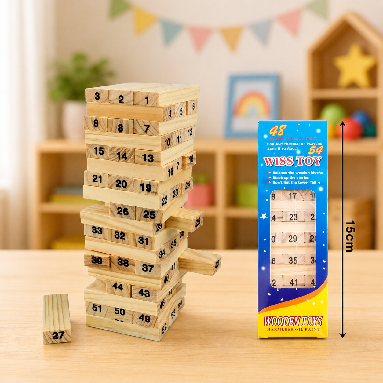 Jenga madera 5*15cm Ref: 2D-4552 (UND)