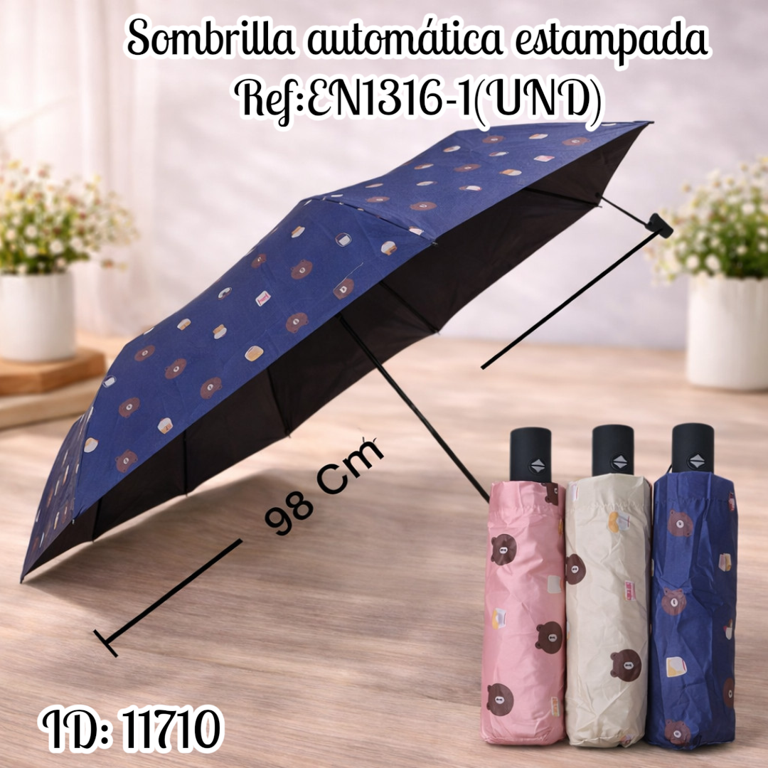 Sombrilla automática estampada Ref:EN1316-1(UND)