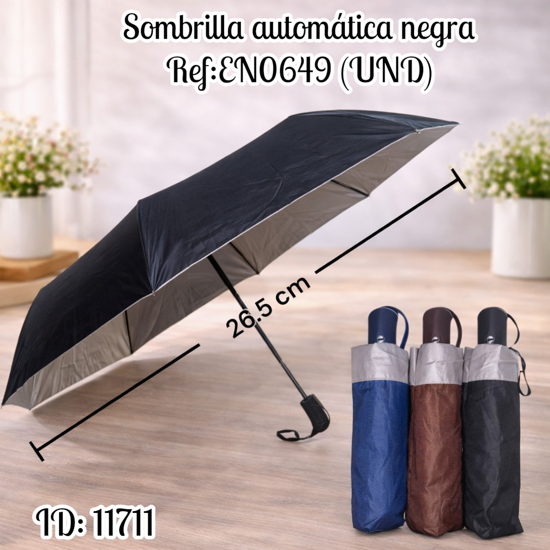 Sombrilla automática negra Ref:EN0649 (UND)