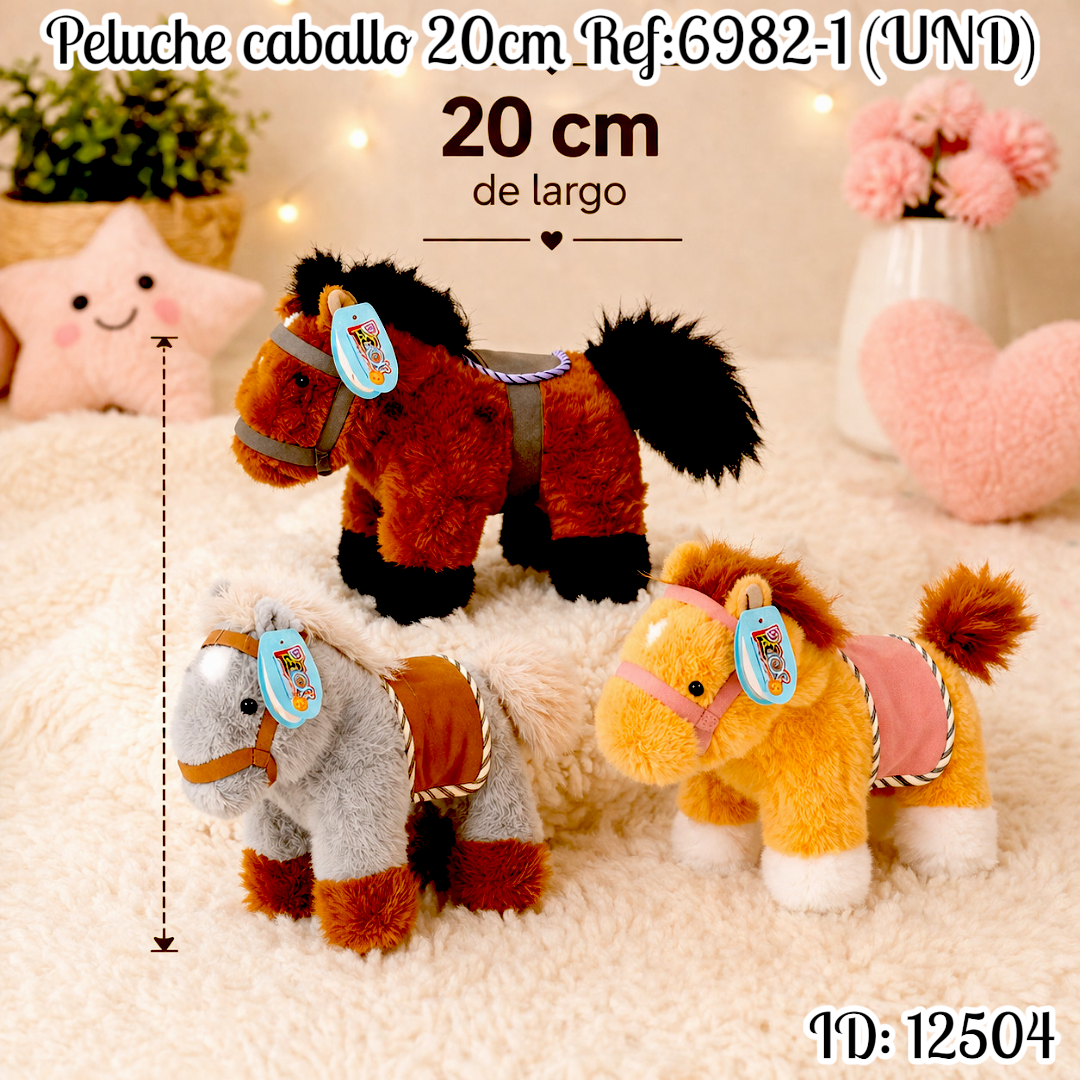 Peluche caballo 20cm Ref:6982-1 (UND)
