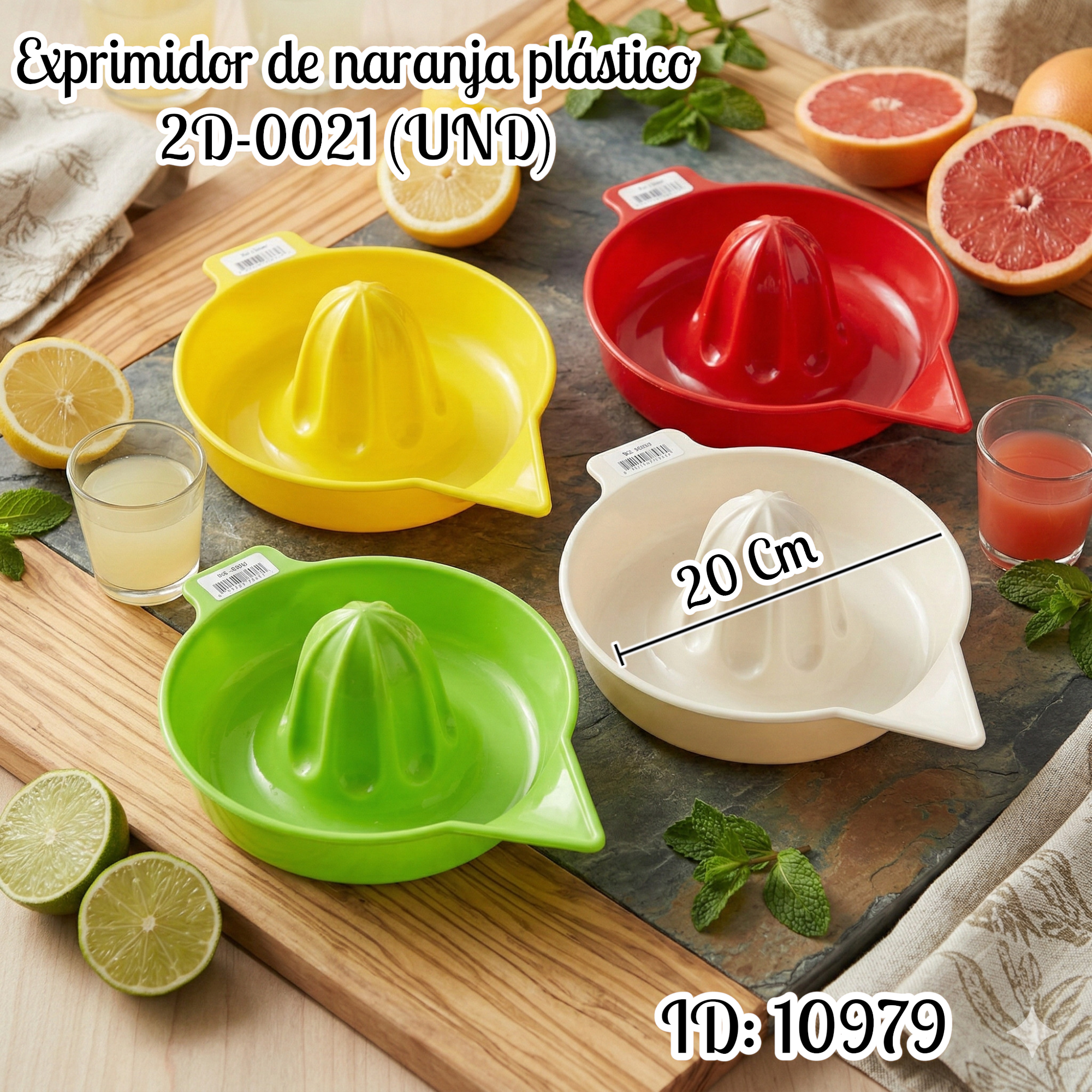 Exprimidor de naranja plástico 2D-0021  (UND)