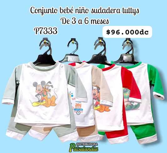 Conjunto bebe niño buso y sudadera Tuttys Baby