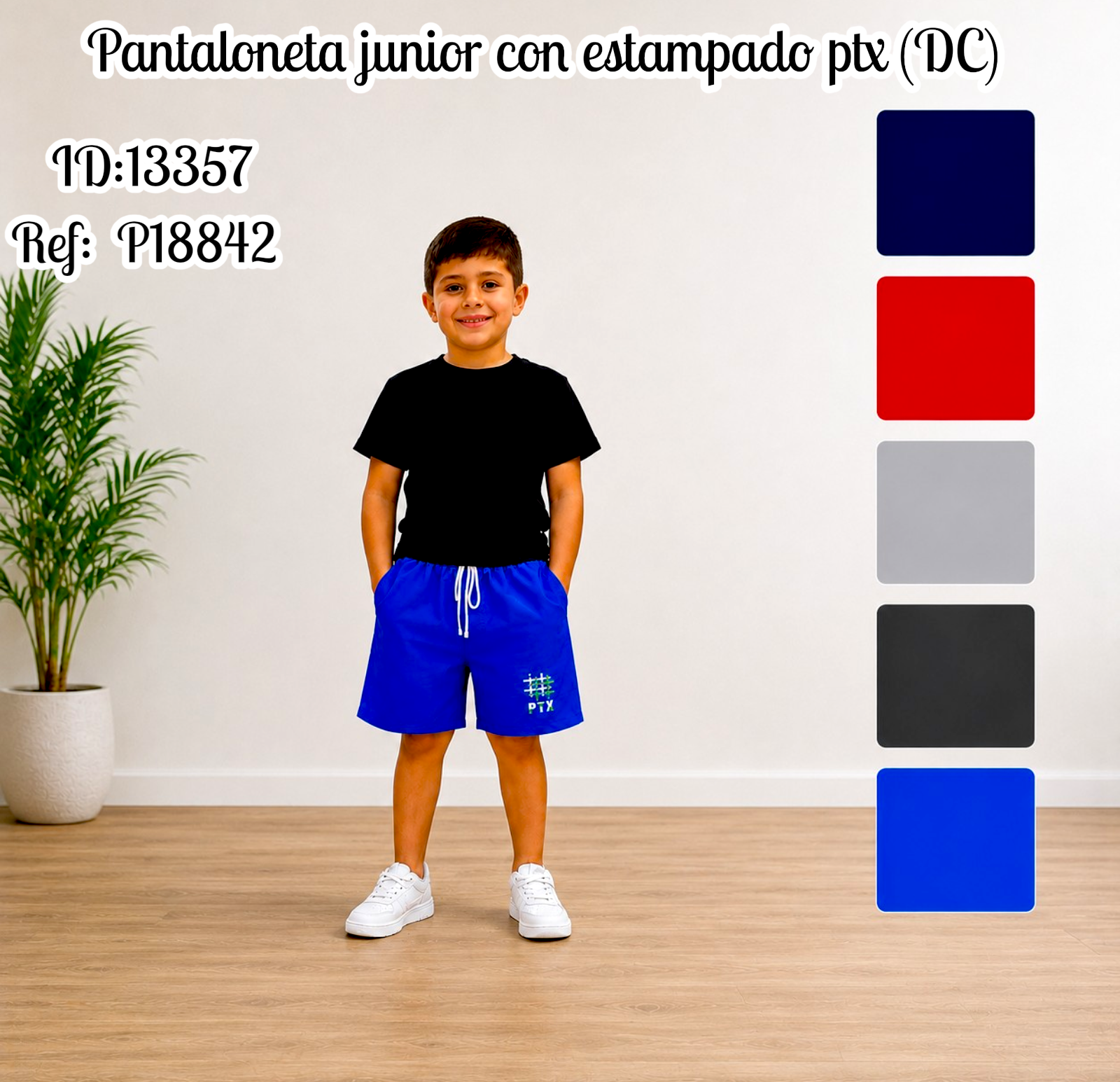 Pantaloneta junior con estampado  ptx (DC)