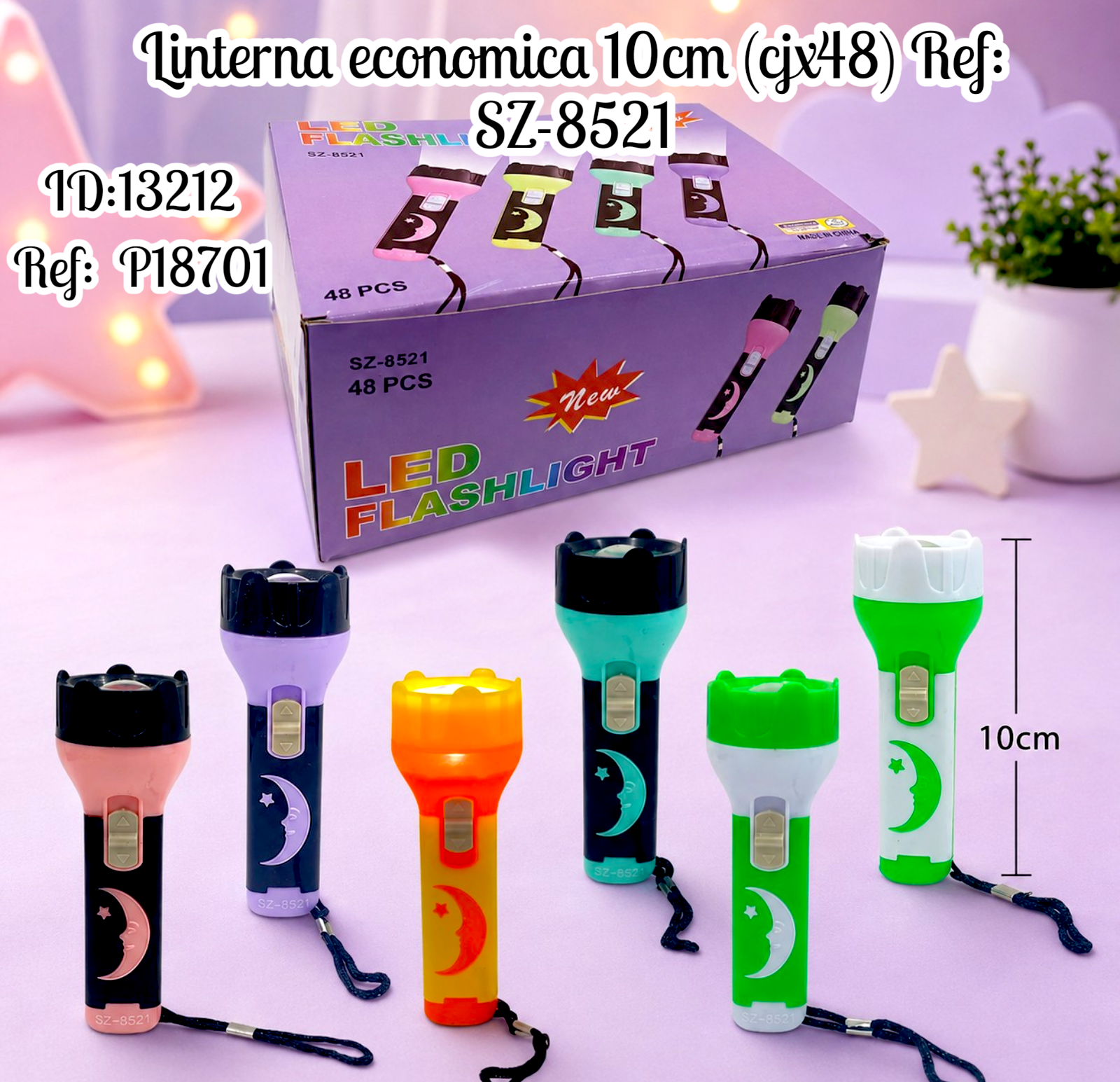 Linterna economica 10cm (cjx48) Ref: SZ-8521 (UND)