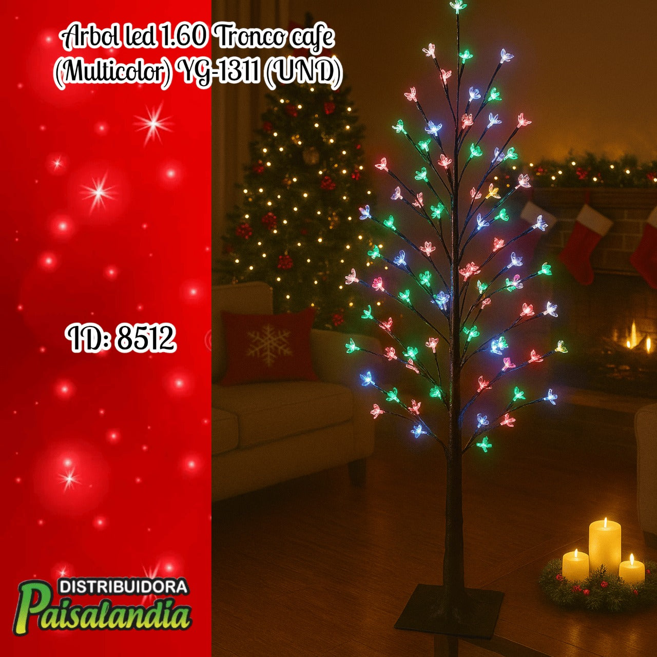 Arbol led 1.60 ronco cafe (Multicolor) YG-1311 (UND)