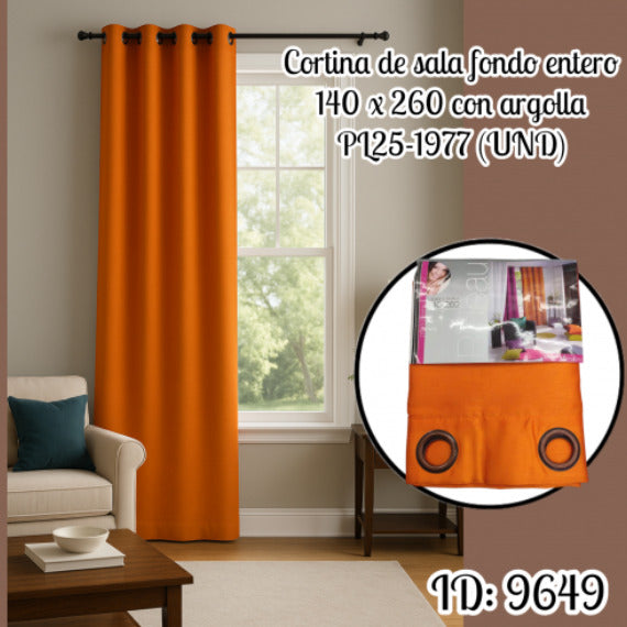 Cortina de sala con argolla PL25-1977 (UND)