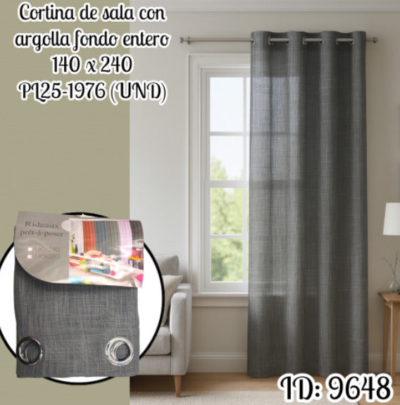 Cortina de sala con argolla PL25-1976 (UND)